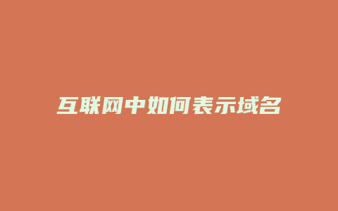 互联网中如何表示域名