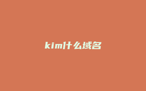 kim什么域名