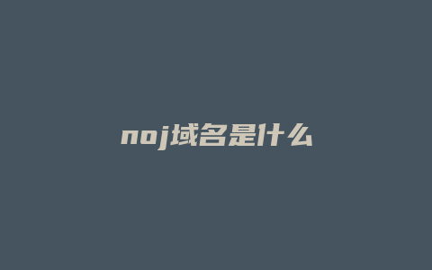 noj域名是什么