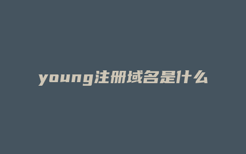 young注册域名是什么